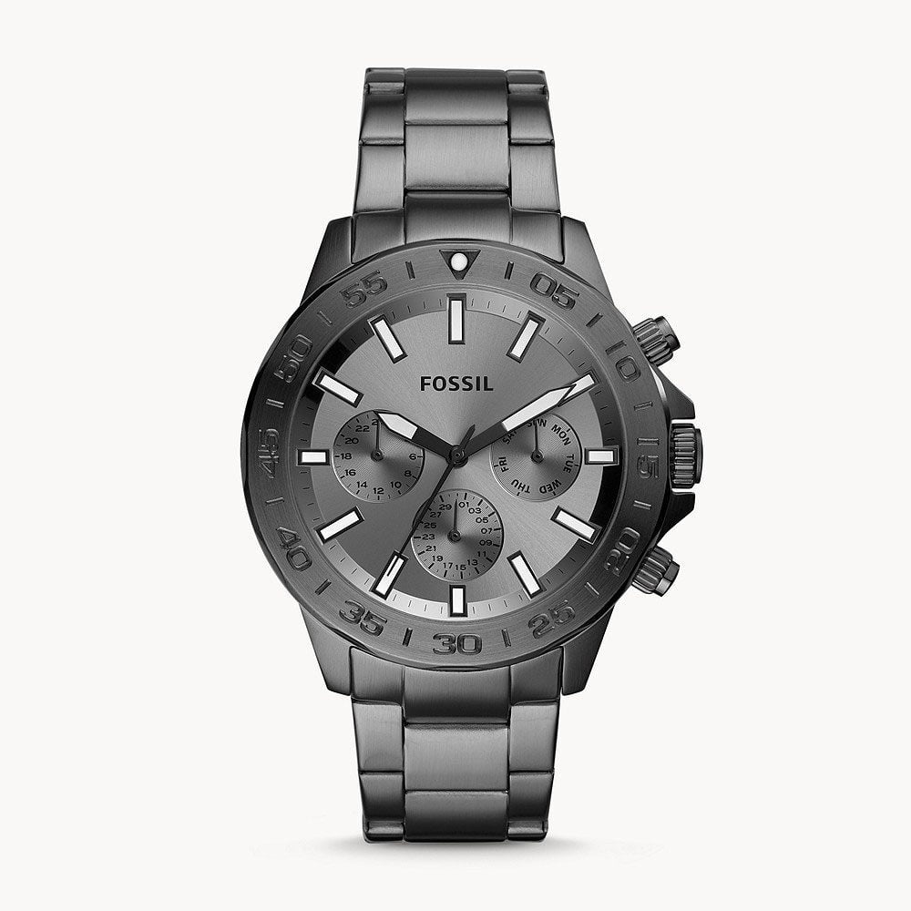 Fossil Bannon Multifunction Smoke Stainless Steel Men's Watch (BQ2491)