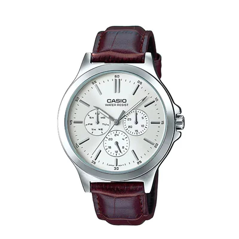 Casio Enticer MTP-V300L-7AUDF Leather Quartz Men’s Watch